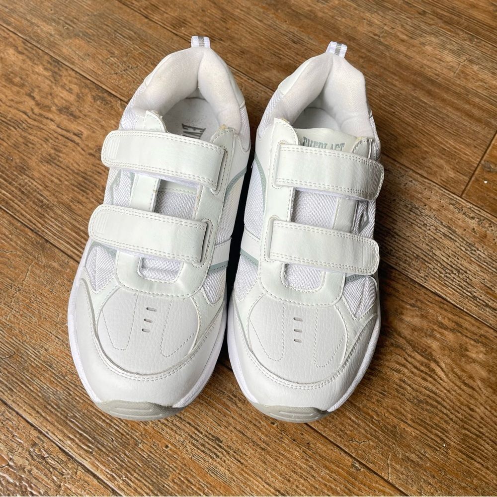 Everlast Eleanor 2 White Strap Hook & Loop Wide Leather Sneakers Women’s Size 9W